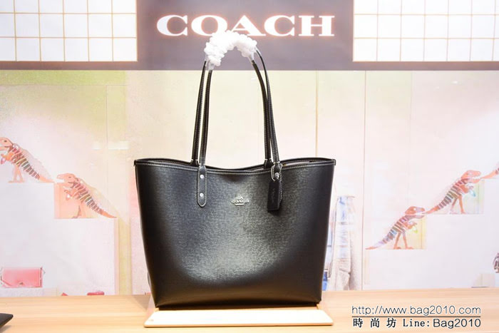 COACH蔻馳 新款F25820 白色專櫃經典熱賣款 雙面兩用 子母購物袋 專櫃 經典熱銷款式  Chz1085